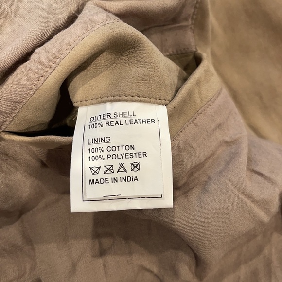 Beige Allsaints Leather Jacket - Picture 4 of 4